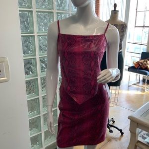 Real leather snake skin top